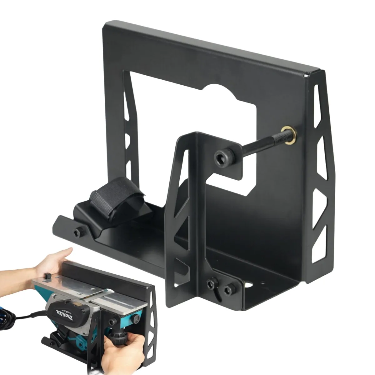 Steel Flip Planer Stand Inverted Bracket Household Woodworking Electric Planer Flip Mount Support Rack for Wood Planing Work