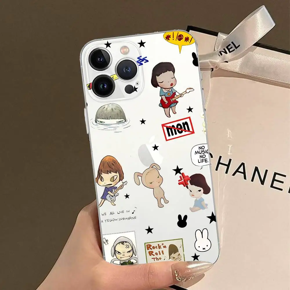 Y-Yoshitomos Art N-Nara Handyhülle für IPhone 17/16/15/11/13/14 Pro Max 7/8 Plus X/Xr/Xs Max/Se2020/12mini Transparente Abdeckung