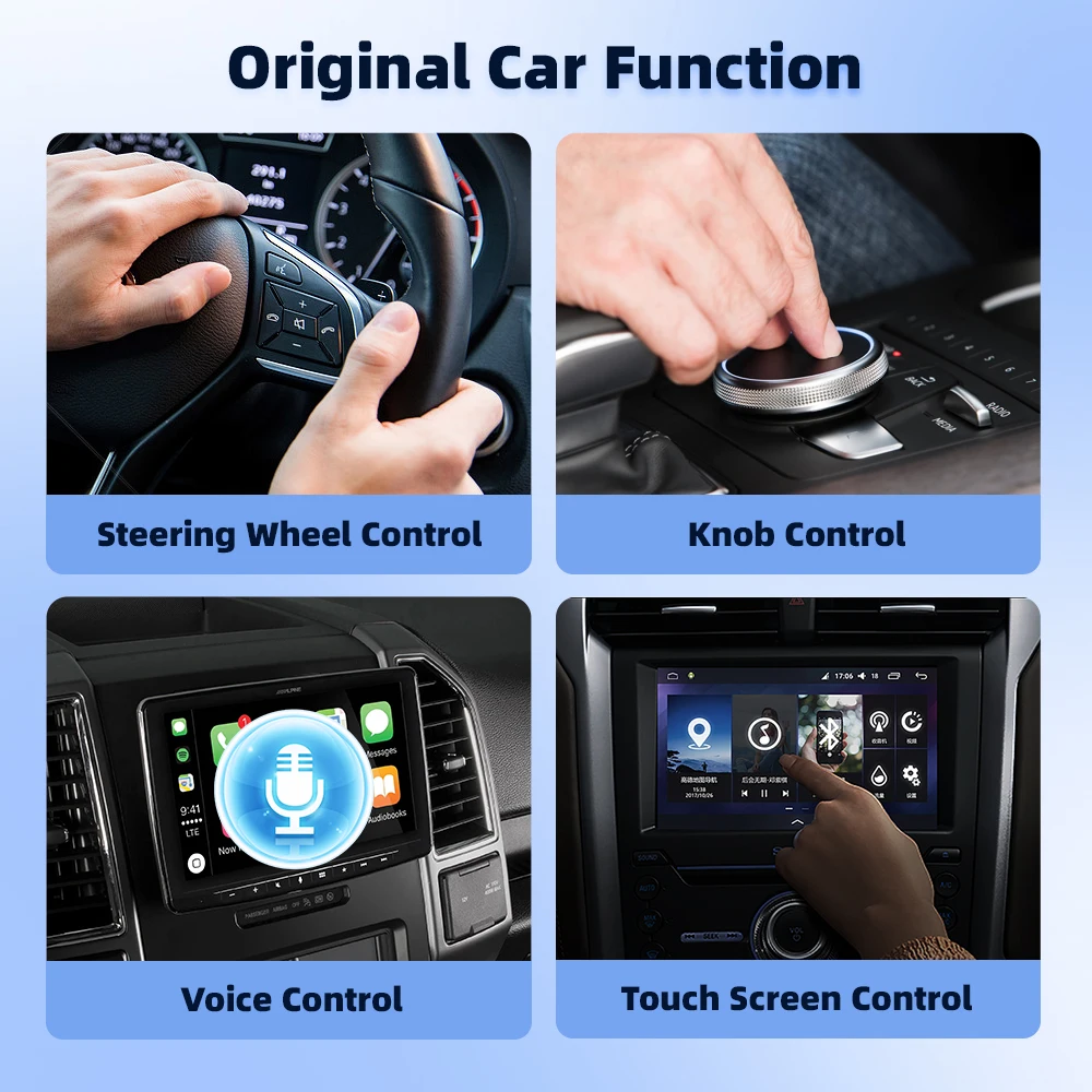 Беспроводной адаптер Carplay Dongle 2в1 Android Auto AI Smart Box для Toyota Honda Volkswagen Dodge автомобильные интеллектуальные проводные системы