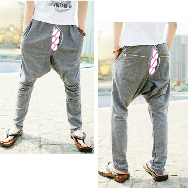 

Summer Crotch Casual Men Overalls Outdoor Sports Joggers Beach Sweatpants Man Harlan Pants Loose Gym Fitness Trousers Streetwear