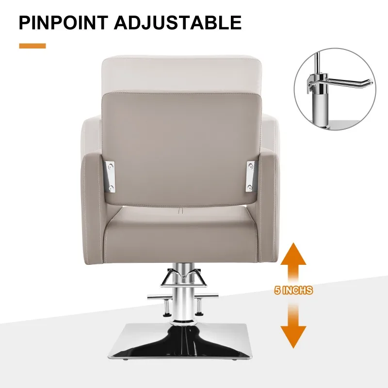 Gray Barber Chair Hydraulic Hair Styling Beauty Spa Salon Equipment