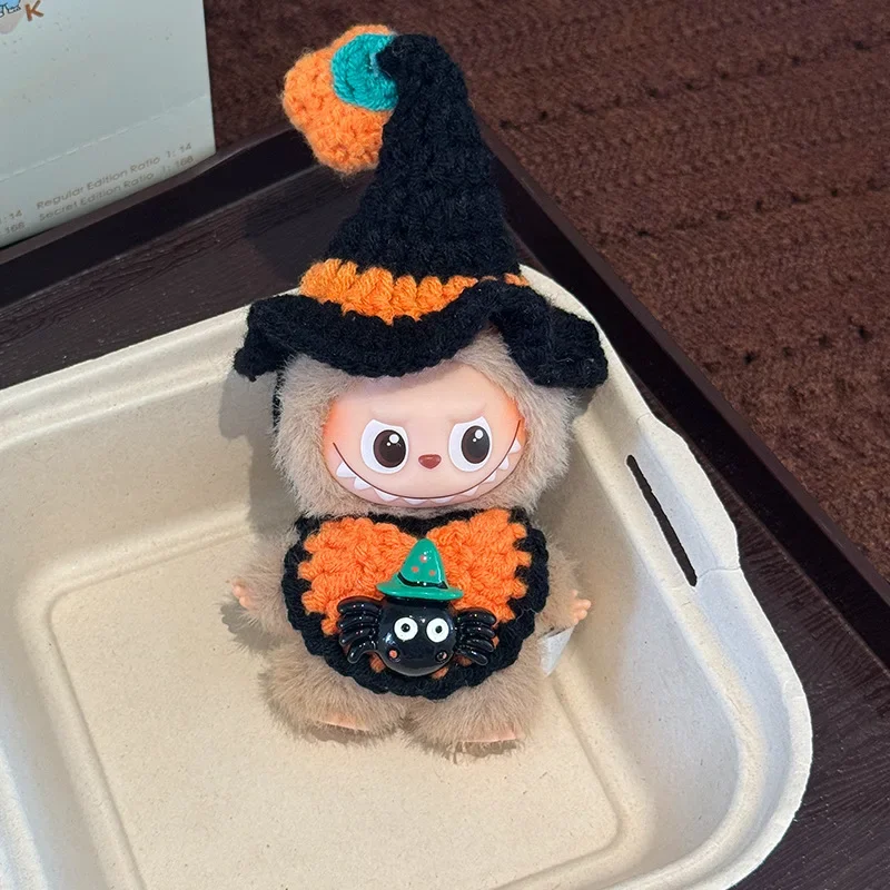 

Christmas Sweater for 10cm Labubu V4 Halloween Clothes for mini Labubu 4.0 Korean Style Dress for Labubu Doll Accessories