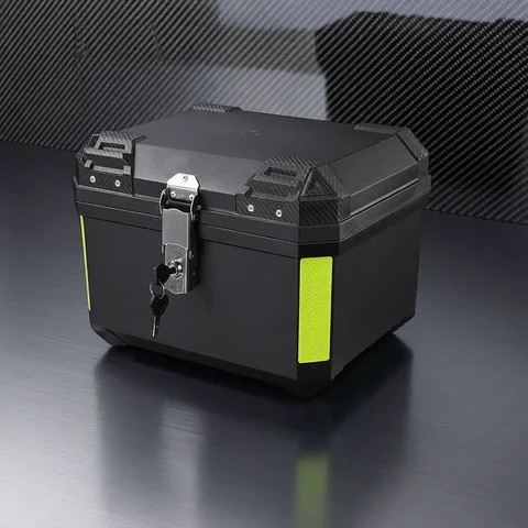 45L57L Motorcycle Trunk Helmet Box Universal Motorbike Top Case ABS Tail Box Rear Luggage Case Waterproof Toolbox With Safe Lock