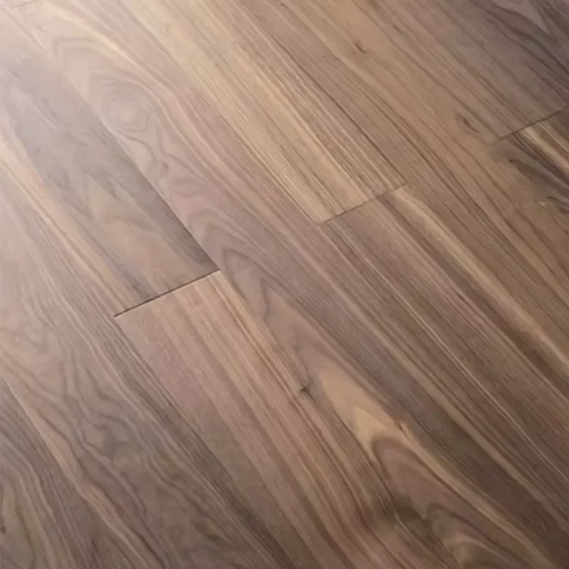 High Quality Economical American Black Walnut Three-layer Solid Composite Wooden Floor Stable Brushed Engineered Wood