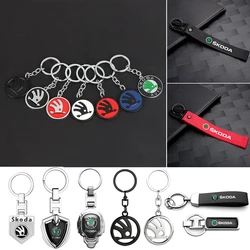 Car Badges Keychains Key Chain Rings Pendant Auto Accessories For Skoda Kamiq Rapid Fabia 2 Octavia 2 A7 A5 Yeti Superb 3 A5 A7