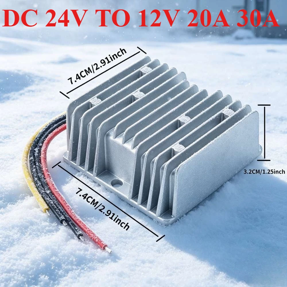 24V to 12V 20A 30A DC-DC Buck Converter Regulator Step-Down Power  Buck Adapter Voltage Converter Applied to LED car