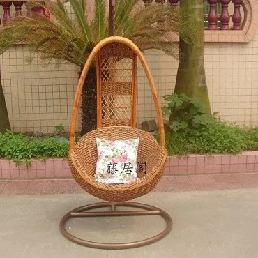 

Подвесная корзина из ротанга, подвесное кресло, качели, подвесное кресло-качалка для отдыха, в помещении и на открытом воздухе, подвесная колыбель в виде птичьего гнезда