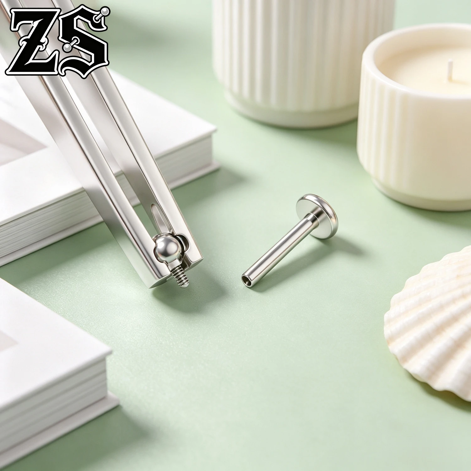 ZS 1-3PCS/LOT Small Stainless Steel Puncture Specific Forceps Ear Lip Studs Head Top Grasping Tweezers Body Piercings Grab Tools