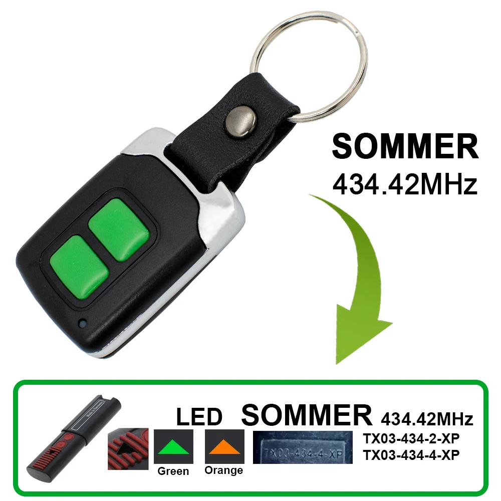 Передатчик SOMMER 434,42 МГц, командный пульт дистанционного управления для гаражных ворот, открыватель дверей X03-434-4-XP, 434,42 МГц, контроллер SOMMER 434 МГц Передатчик SOMMER 434,42 МГц, командный пульт дистанционного управления для гаражных ворот, открыватель дверей X03-434-4-XP, 434,42 МГц, контроллер SOMMER 434 МГц