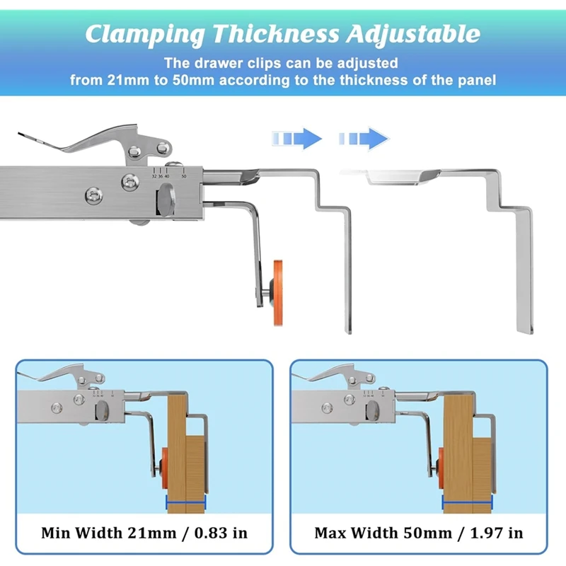 Drawer Front Installation Clamps Adjustable Drawer Fixing Clamp for Cabinet Installation Tools Drawer Front Fixing Clip Retail