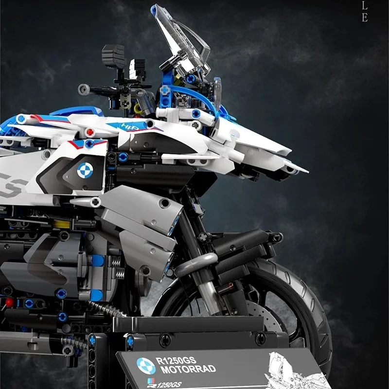 Tech 1 5 Scale Motorcycle Racing Moc Bricks Model Building Block Set City Sports Motorbike Locomotive Toy Gift for Boys