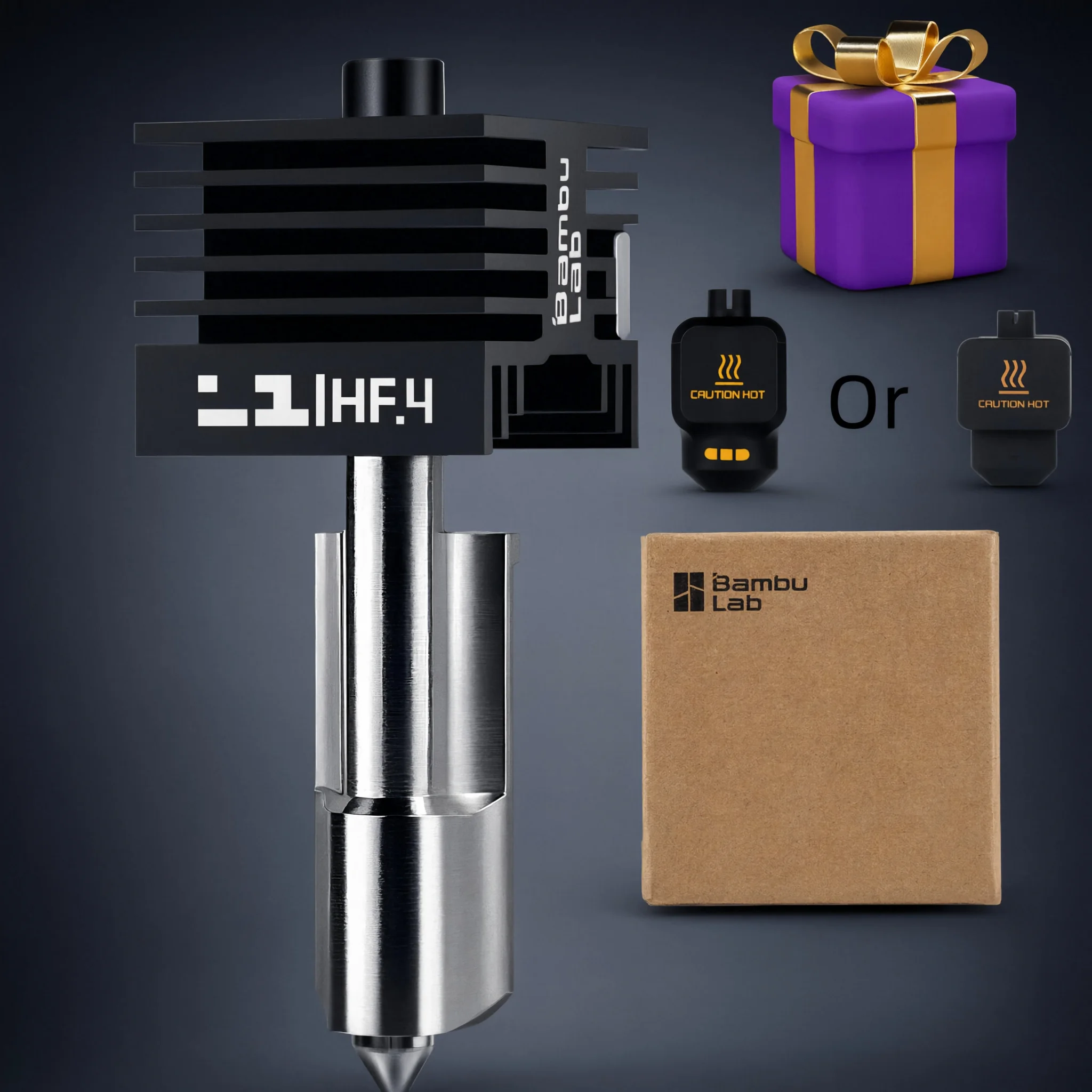 Hardened Steel High-Flow Print Head Nozzle Compatible Bambu Lab H2D P2S X2D H2S H2C 3D Printers, Precision Melt Zone 0.4-0.8mm