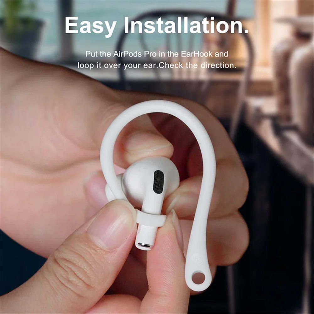 

Ear Hooks Silicone Sports for iPhone AirPods pro Accessories Anti-fall Bluetooth Earphone for airpod 2 3 Holder for Airpods 3 2