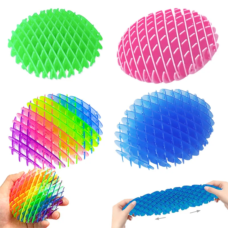 1/2pcs Gradient Stretch Deformation Elastic Net Puzzle Stress Relief Elastic Mesh Toys Kids Adult Birthday Party Favor Supplies