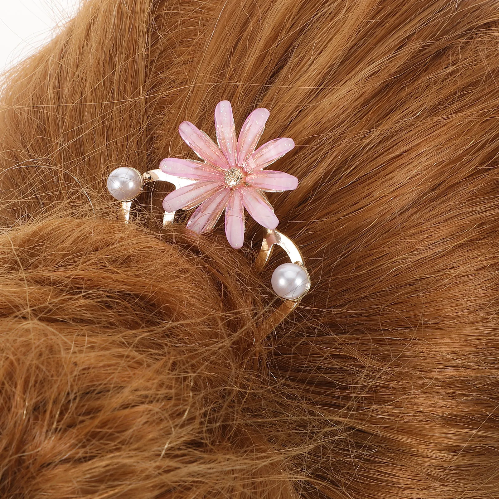 

3Pcs U-Shaped Chinese Hairpin Vintage Flower Design Elegant Metal Hair Stick for Bun Making Updo Hanfu Ancient Style Hair