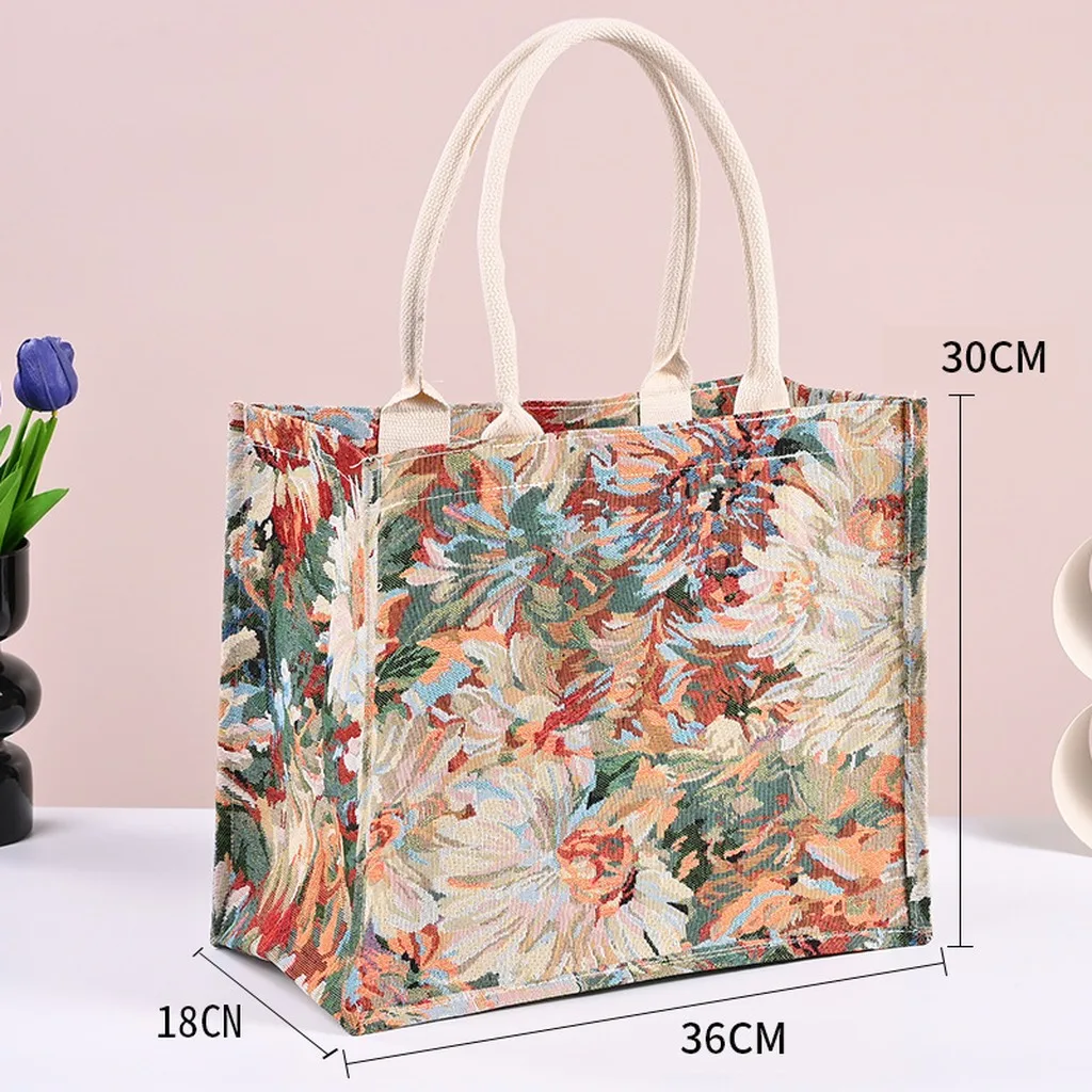 Vintage Linen Shopping Bag Customizable Embroidered Jute Tote Bag Reusable Shopping Bag Embroidered Customizable Logo Tote