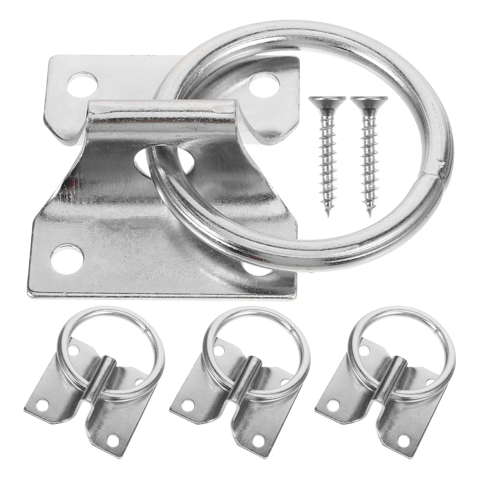 

4pcs Horse Tie Ring 7x60 Heavy Duty Metal Hooks for Equestrian Training Competition Stainless Steel Equine Supplies