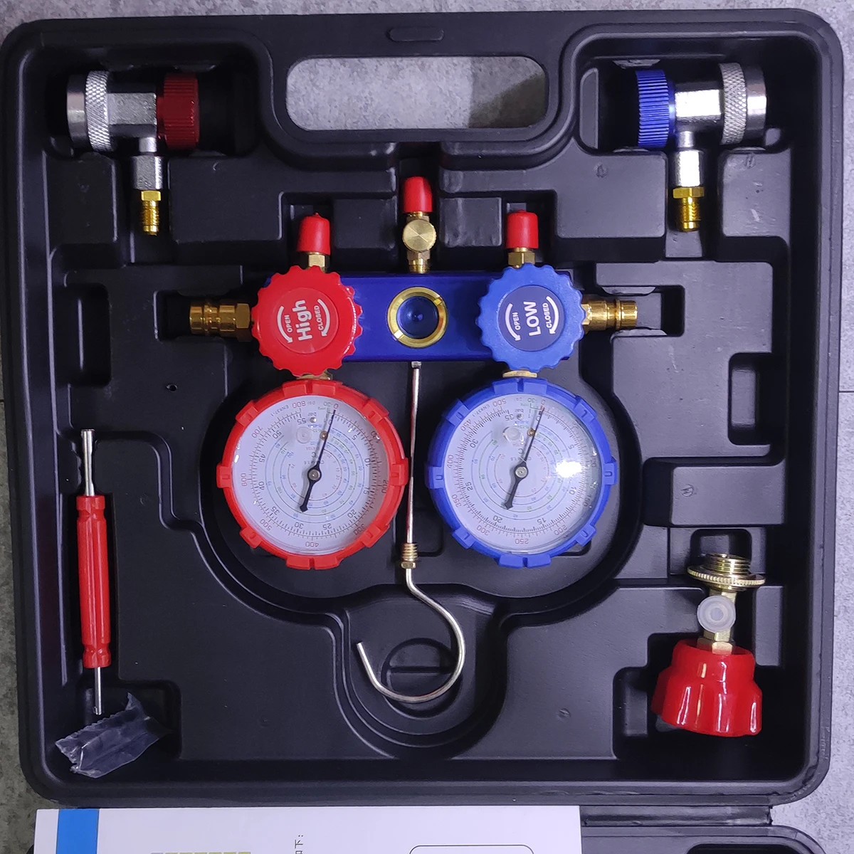 NEW Air Conditioning Refrigerants Diagnostic Current Divider Meter Manifold Gauges Fluorine Manifold Table Gauge Tester Tools