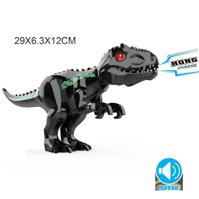 Creative Sound Jurassic World 2 Dinosaurs Figures Stygimoloch Building Blocks Bricks Compatible DIY Toys For kids Christmas gift