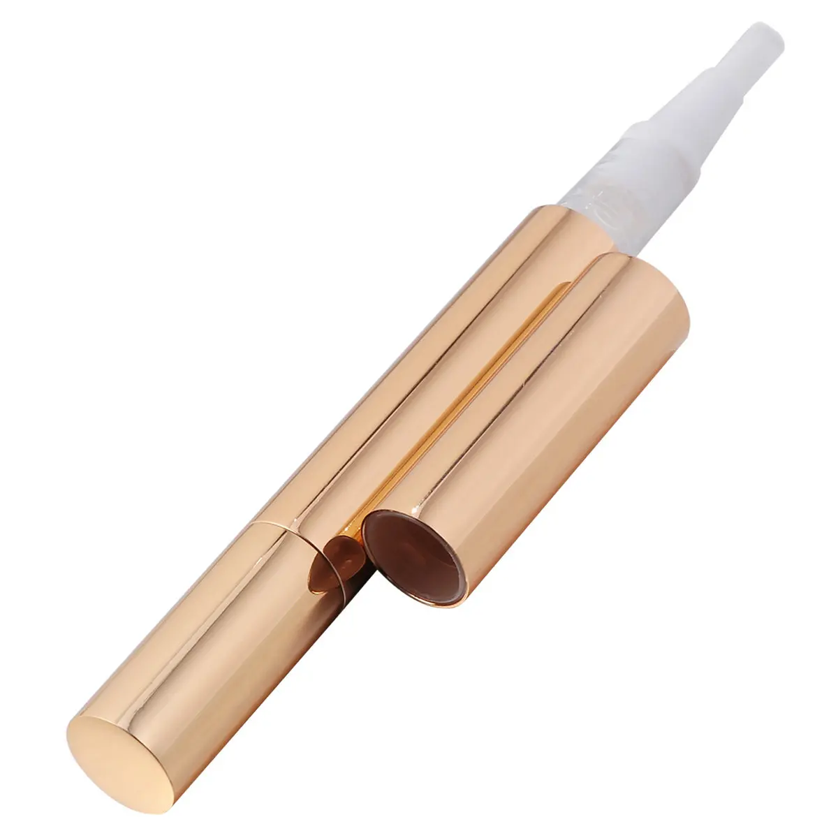 5Pcs Nail Polish Empty Bottle Brush Pens Bright Gold Applicators for Lip Gloss Liquid Foundation Nail Nutrition Oil