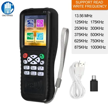 RFID teksir 13.56 IC/ID kart okuyucu yazar 125KHz programcı fotokopi çok frekans UID UID yeniden yazılabilir anahtarlık USB