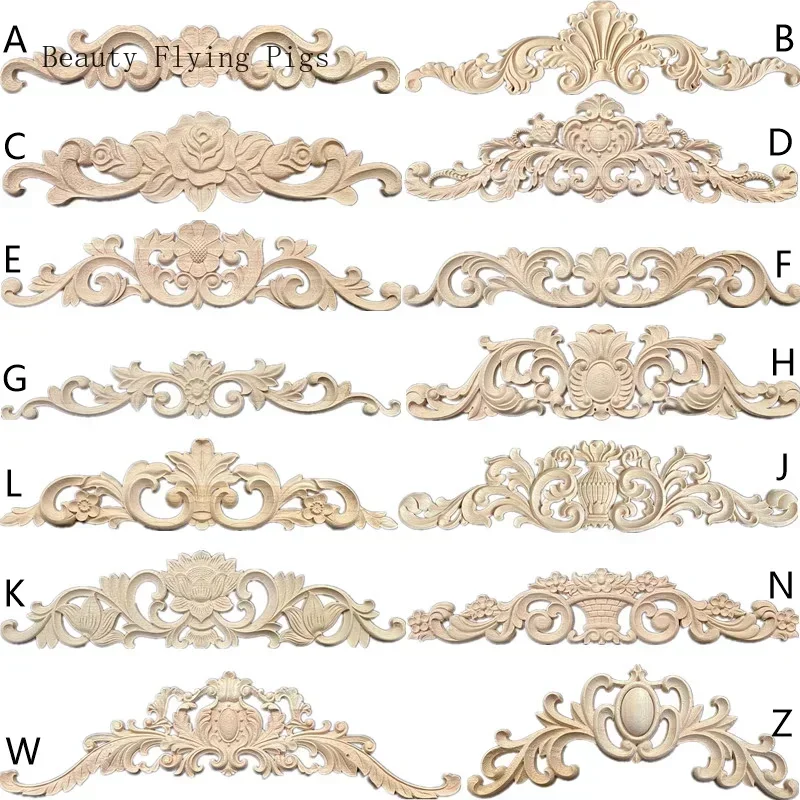 2 шт. Dongyang резьба по дереву угловой цветок Европейская мебель из цельного дерева наклейка на дверь шкафа фон украшение стены и потолка