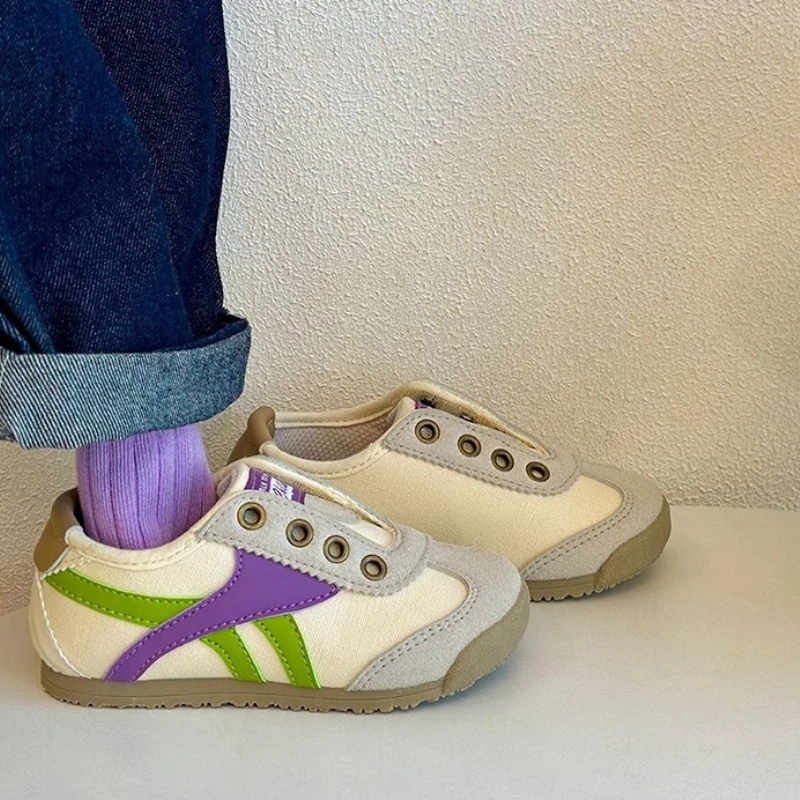 Fashion Girls' Shoes 2026 Spring New Kids Sneakers Comfort Anti Slip Boys' Casual Shoe Simple Versatile Girls' Canvas Shoes