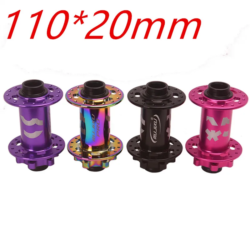 110 x 20mm 32 Hole RUJIXU MTB Bike Hub Thru Axle Downhill 20 Bicycle Disc Brake Front Hub Barrel Shaft  Cycling Accessories