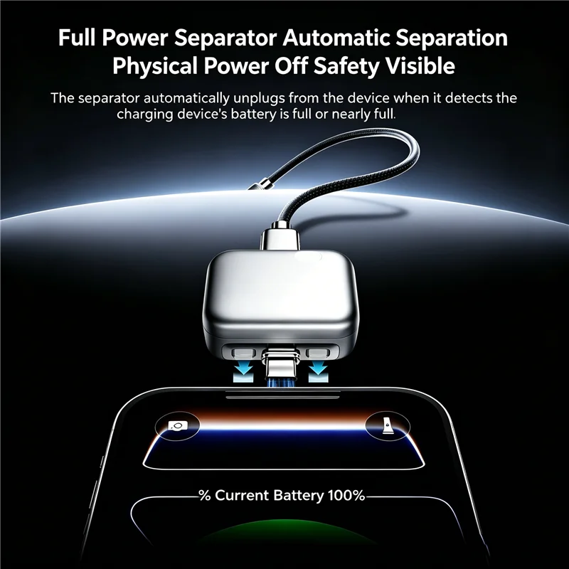 KEBIDUMEI 140W Full Charge Auto Pop-off Charger Safety Separator Physical-Disconnect Battery Guard Anti-Overcharge Protection