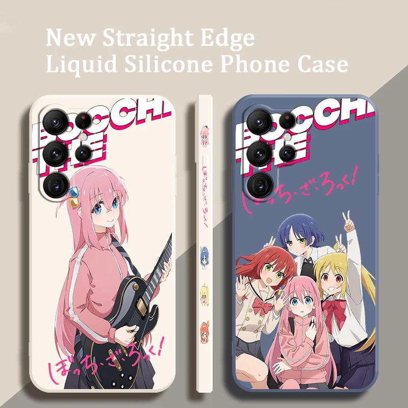 

B-Bocchi The Rock Anime Cute Liquid Left Rope For Samsung Galaxy S24 S23 S22 S21 S20 FE S10 Ultra Plus Lite 5G Cover Funda