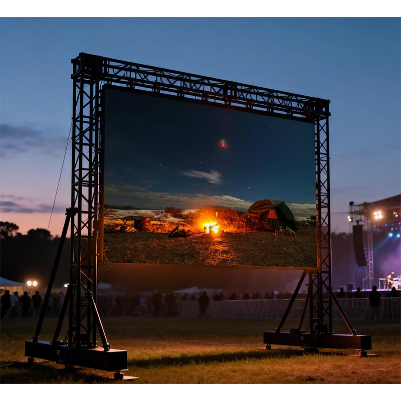 3x2m DJ Booth LED Screen Rental P2.9mm With Hanging Bar System For Night Club Party