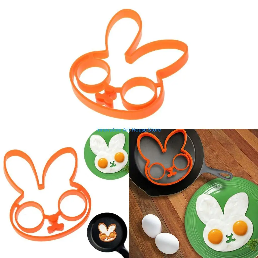 E1PC Easter Rabbit Bunny Silicone Omelette Fried Ring Pancake Mold Cooking Pan