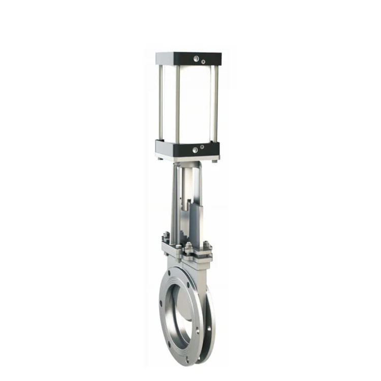 Actuator Air Operated Stainless Steel CF8 CF8M WCB Flange Pneumatic Knife Gate Valve