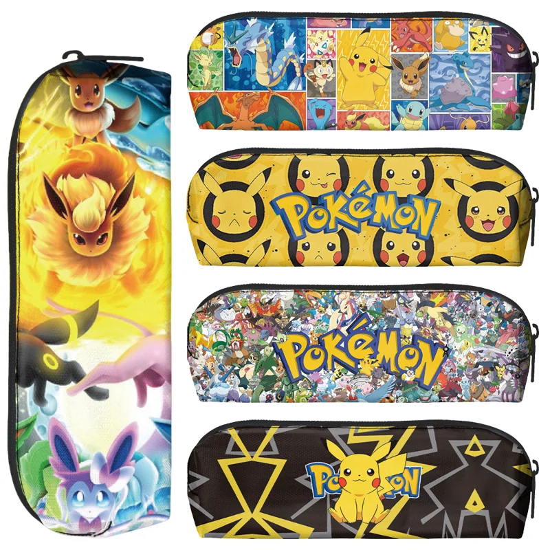 

Pokemon Pencil Case Kawaii Large Capacity Pencil Storage Bag Student Stationery Organizer Pouch School Office Supplies Gifts