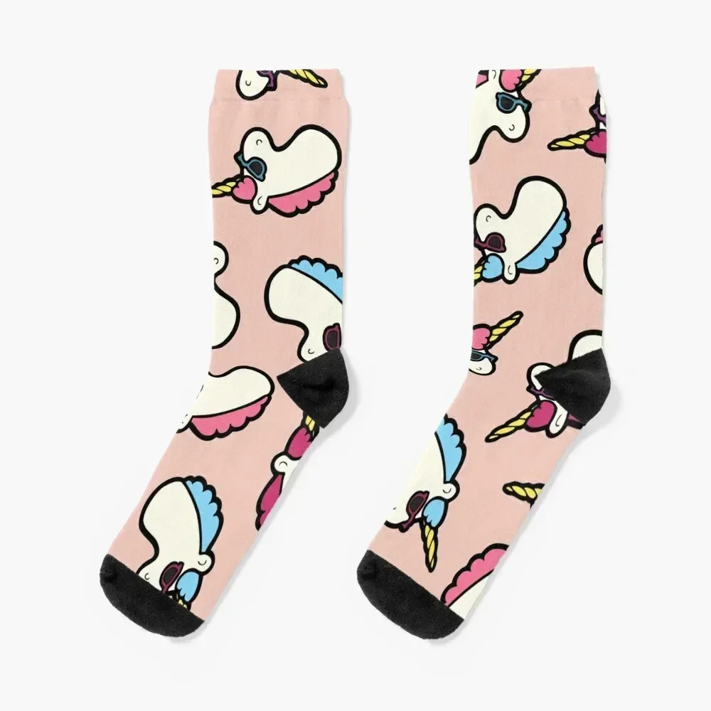 Unicorns Are Cool Pattern - Multi Socks funny gift christmas gift valentine gift ideas shoes Women's Socks Men's