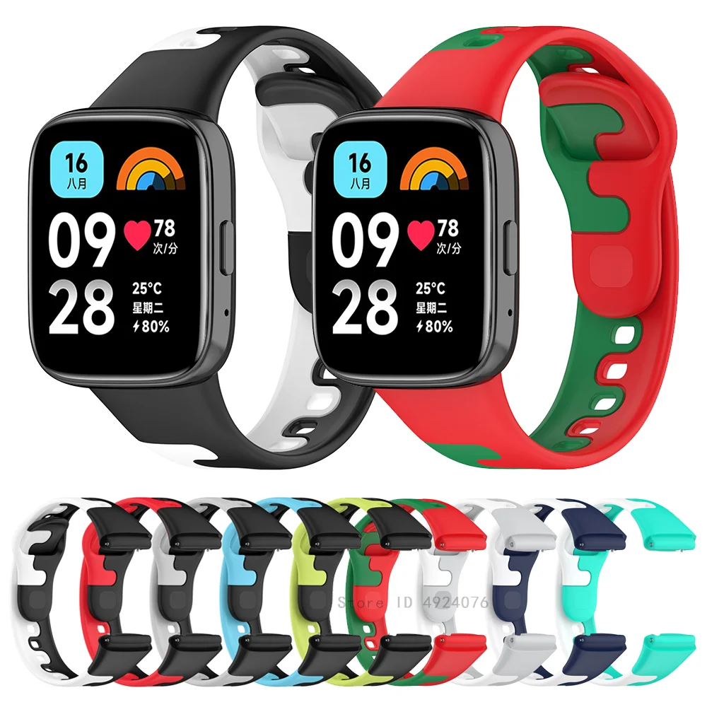 

Silicone Strap Bracelet For Xiaomi Redmi Watch 3 Lite SmartWatch NEW Watch Strap for Redmi Watch3 Active Replacement WatchBand