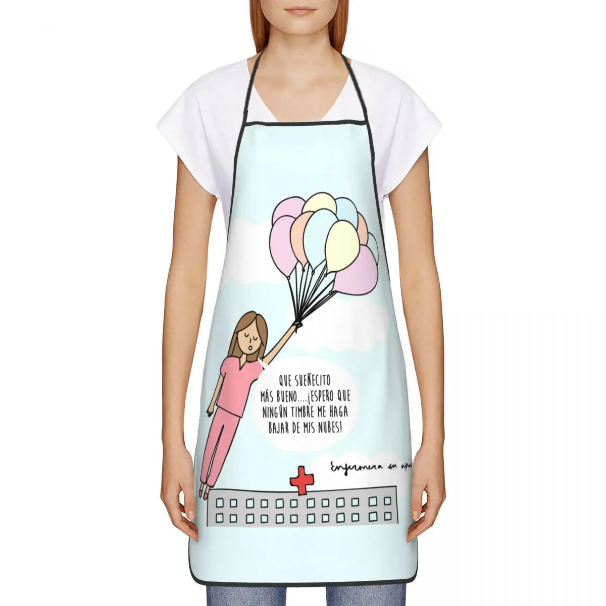 Custom Bib Enfermera En Apuros Doctor Nurse Medical Aprons for Men Women Adult Chef Cooking Kitchen Tablier Cuisine Gardening