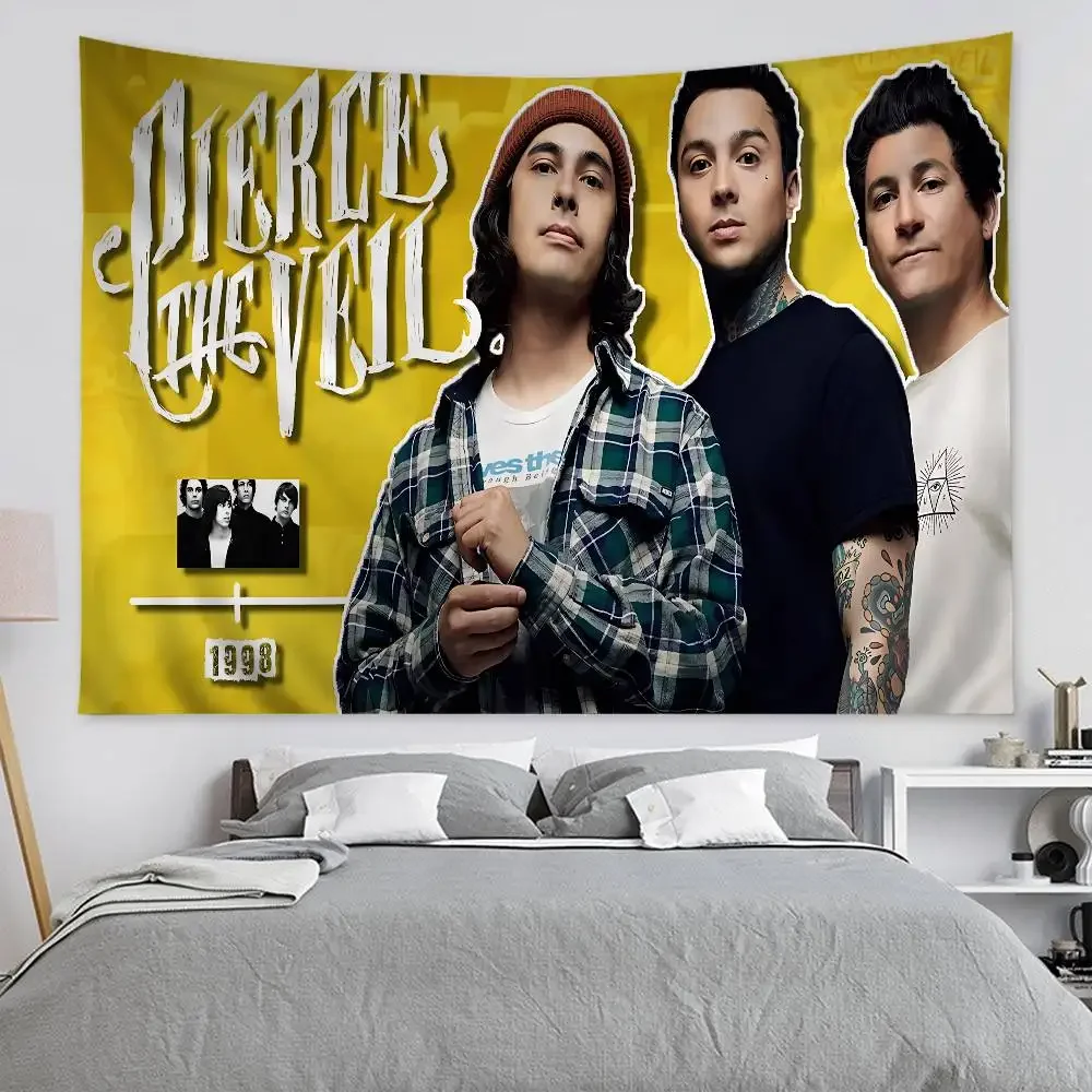 Post Hardcore Band P-Pierce The Veil Band Hanging Bohemian Tapestry Bohemian Wall Tapestries Mandala Kawaii Room Decor