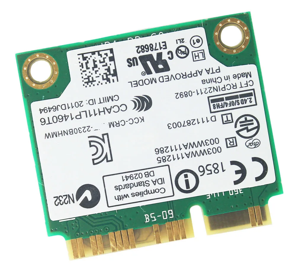 ワイヤレス-N2230 2230 2230BN 2230BNHMW 2230N ハーフミニ PCI-E 300Mbps + Bluetooth 4.0 ワイヤレス Wlan Wifi カード