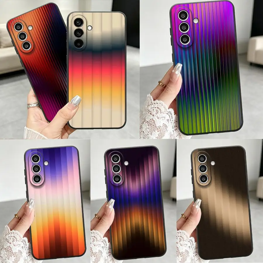Teal Vertical Stripe Phone Cover Case for Samsung Galaxy A57 A37 A52 A36 A05 A53 A17 A55 A73 A51 A15 A50 A25 A16 A06 A41 A70
