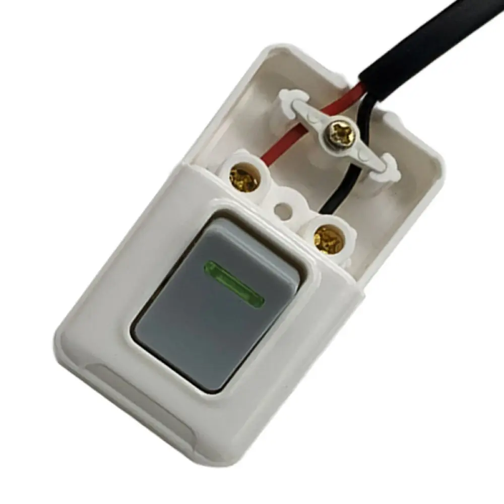 Inline Rocker Switch Electrical Power Control Cord Component For Bedside Lamp Small Appliance Replacement Repair