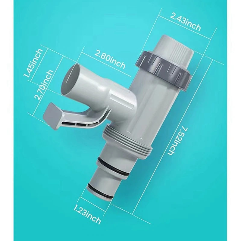 2 Stuks Bovengronds Zwembad Slang Adapter Grond Zwembad Slang Adapter Met Plunjerklep Eenvoudig Te Installeren