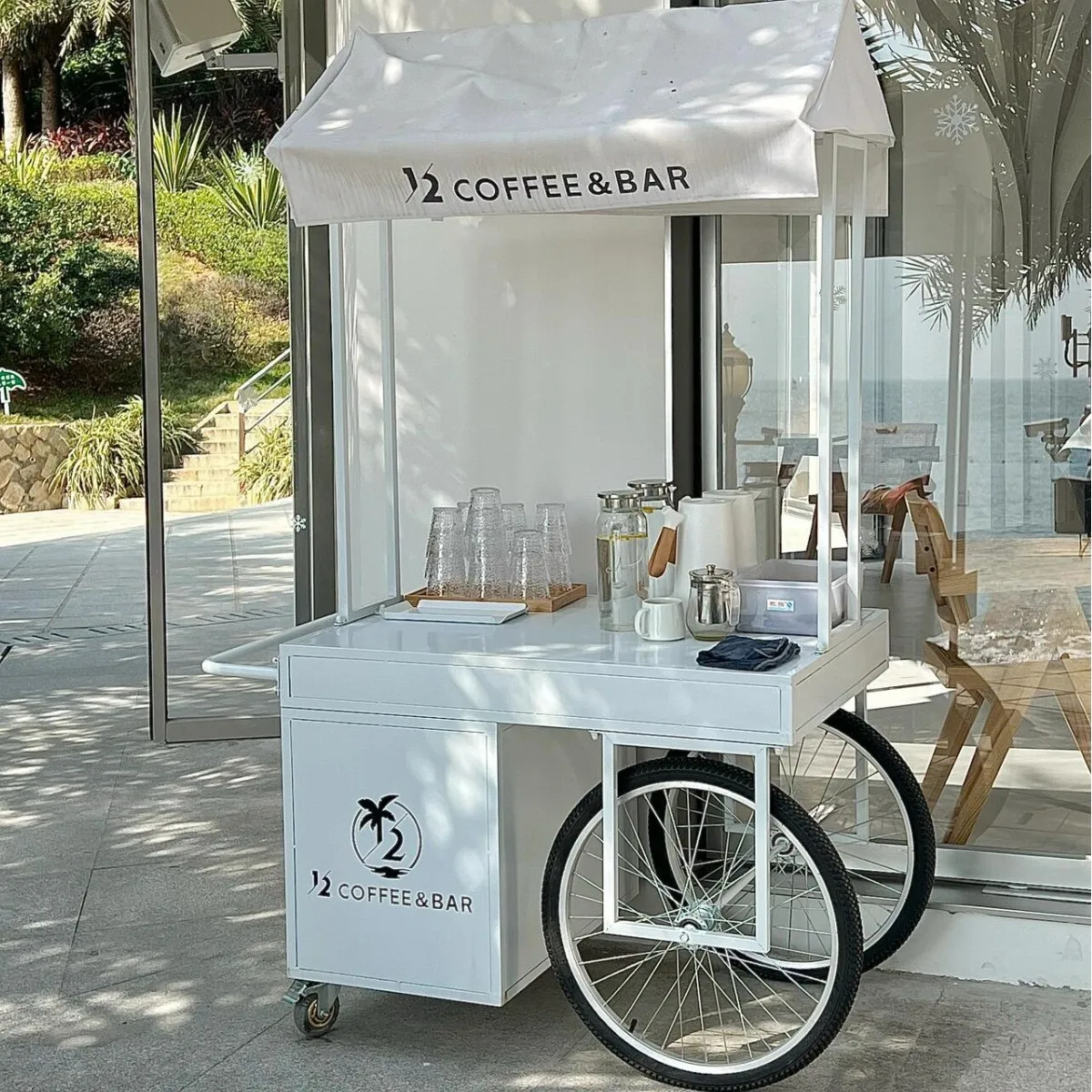 Customizable Mobile Stall Car Snack Car Drink Display Stand Market Stall Barbecue Square Stall