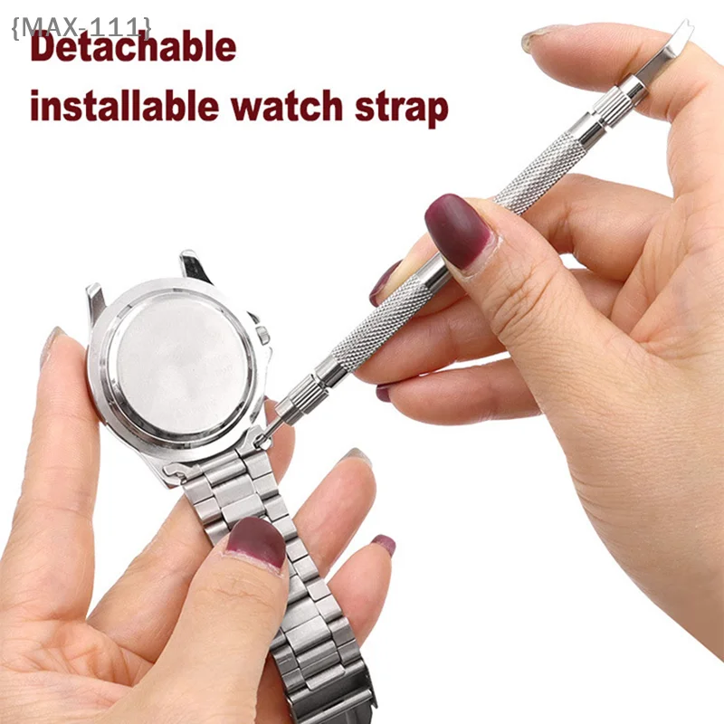 【F2-MAX111】Metal Watch Prying Tool Back Cover Opener Strap Replacement Band Link Pins Remover Watchmaker Repair Kit 1/2PCS
