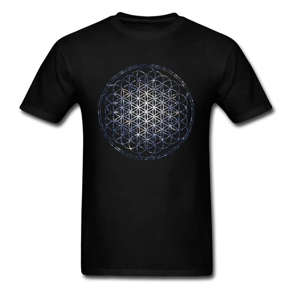 2026 Fashion New Life Flower Sacred Geometry Top T-shirt Cotton Pattern T-shirt Star Cluster Fashion Clothing Large Size