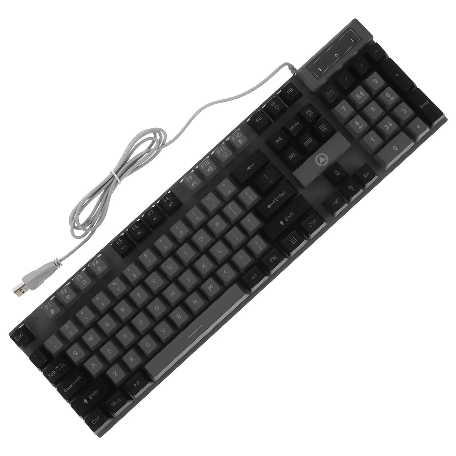 

Rgb Gaming Keyboard 104 Keys Full Size Black Suspension Keycaps Ergonomic Wired Mechanical Backlit Keyboard for Pc Gaming