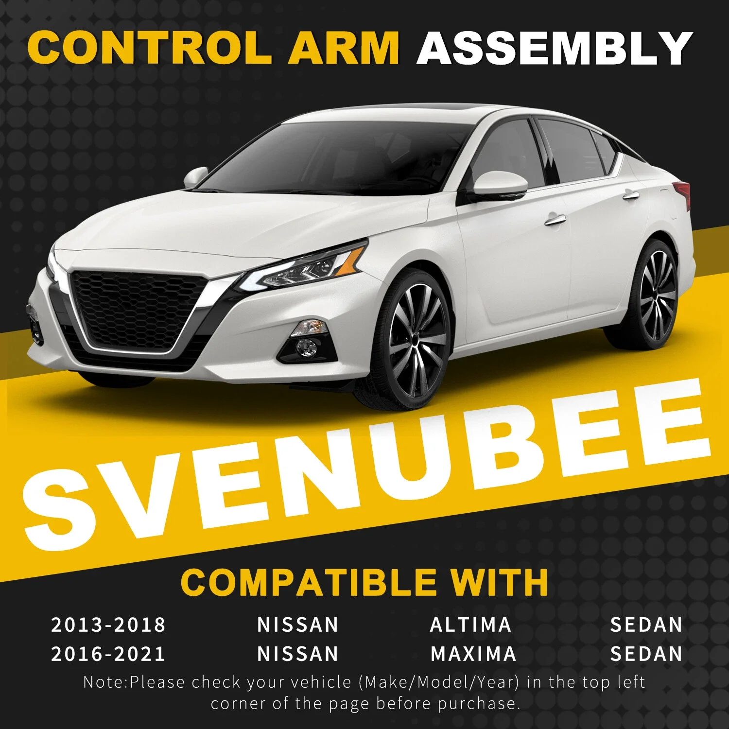 Svenubee Rear Lower Control Arm Left & Right 2pcs Set for Nissan Altima Maxima 2013 2014 2015 2016 2017 2018 2019 2020 2021