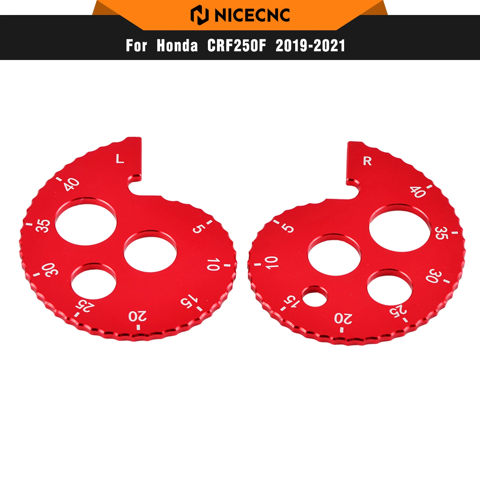 

NICECNC Motocycle Chain Adjuster For Honda CRF250F 2019-2021 CRF150F CRF230F CRF230L XLR250R XR250R XR250L XR400R XR600R