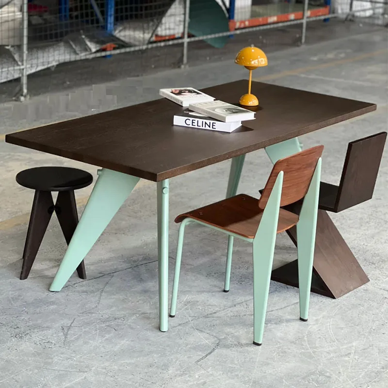 

Dining table work table design small apartment creative dining modern simple long