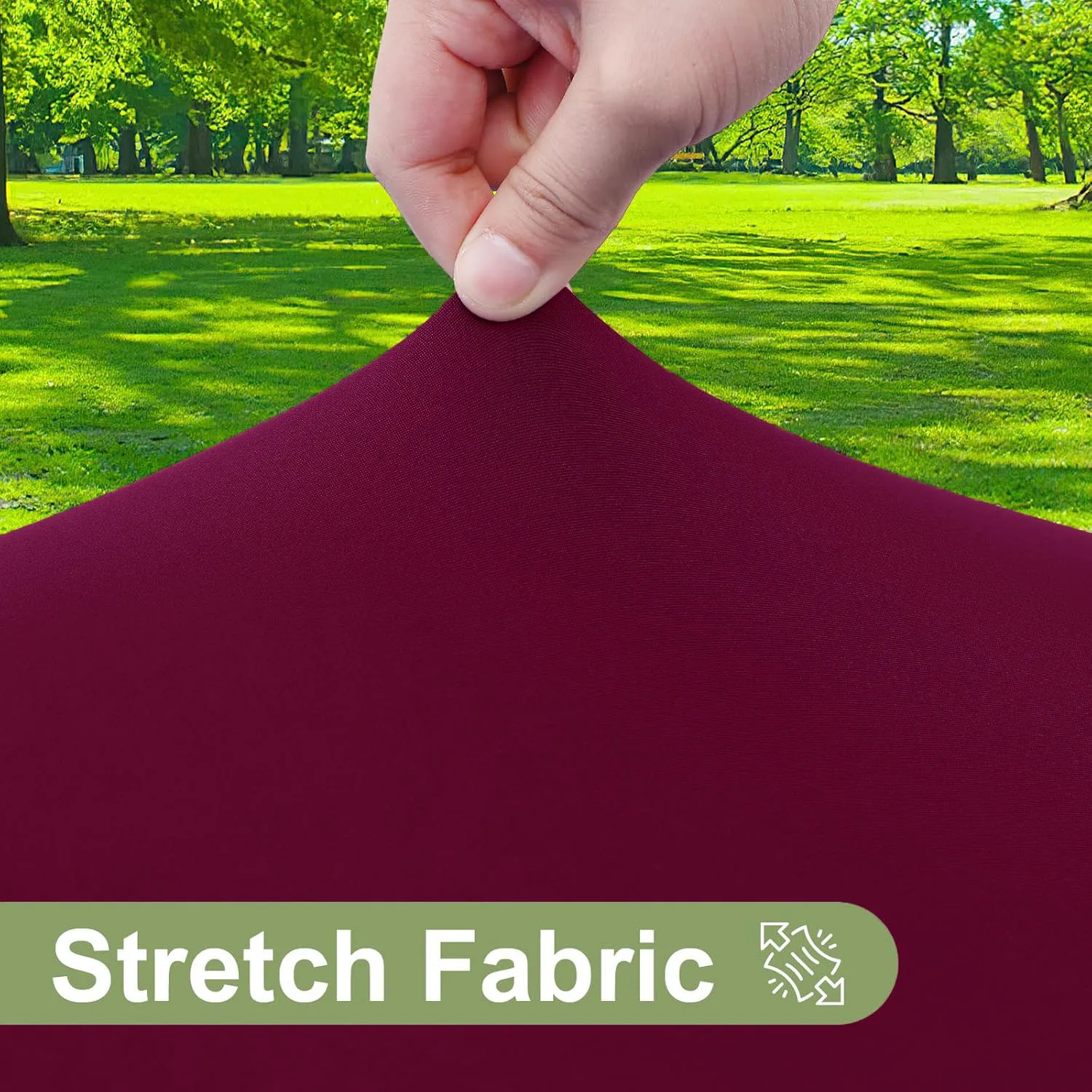 Round Spandex Tablecloth,Stain Resistant Elastic Fitted Washable Tablecloth,Dining,for wedding,Camping,Dining,Indoor and Outdoor